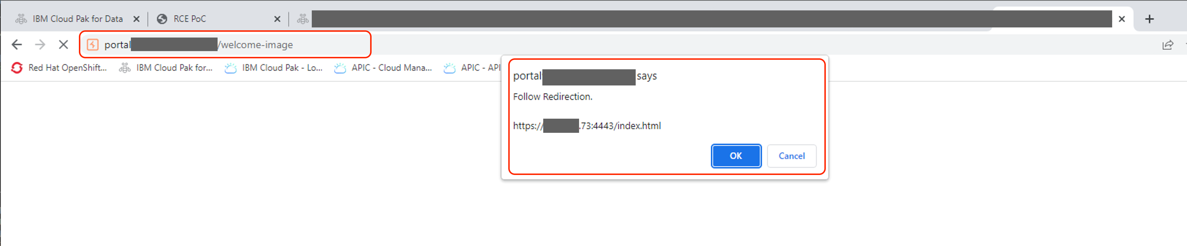 CP4D Stored XSS